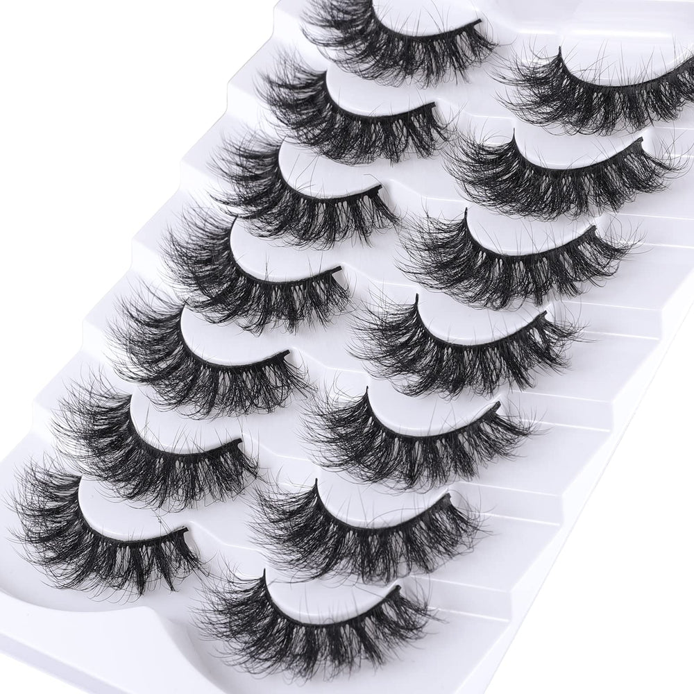 Mebver Lashes 8D fluffy wispy cat-eye for bold elegant eyes.