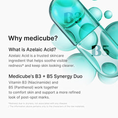 Medicube Azelaic Acid 10% Serum packaging conveys lightweight protection and hygienic dispensing