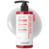 Medicube Body Peel Shot bottle pour for easy exfoliation