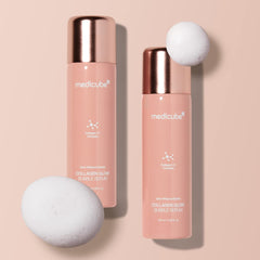 Medicube Collagen Glow Bubble Serum: aplica en la palma para lifting suave.