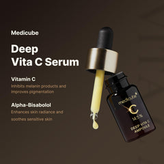 Medicube Deep Vita C Serum 2.0 - aplicador suave para piel sensible
