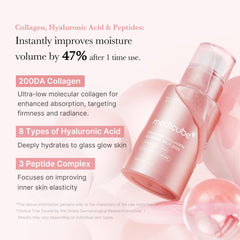 Medicube Exosome Shot PDRN Pink Collagen spicule detail highlights active delivery in a lightweight formula.