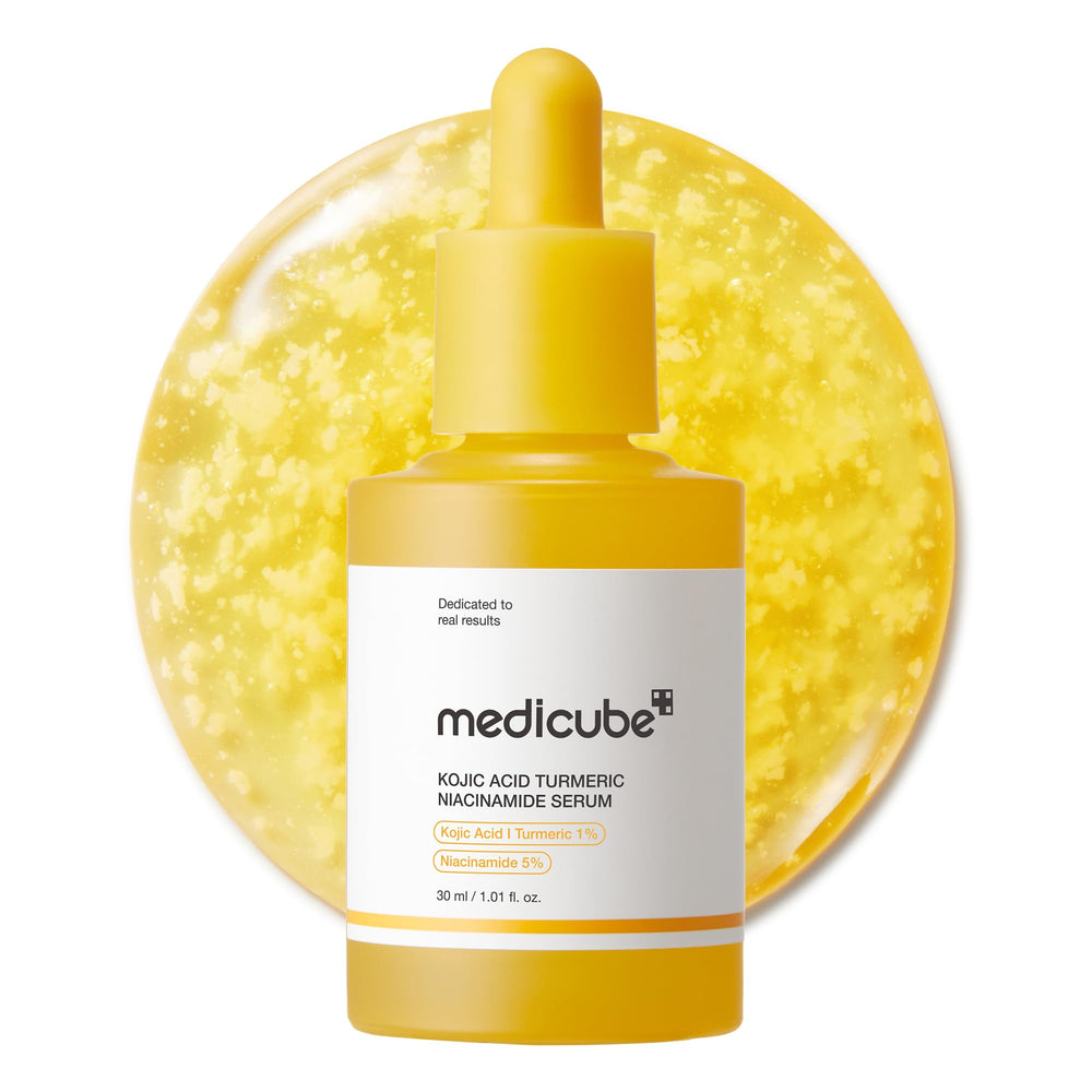 Medicube Kojic Acid Turmeric Capsule Serum bottle—balanced, radiant look.