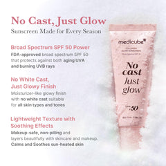 Medicube No Cast Just Glow: aplicación suave en la piel para acabado natural