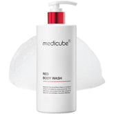 Medicube Red Body Wash: botella frontal, limpieza suave para piel propensa al acné.