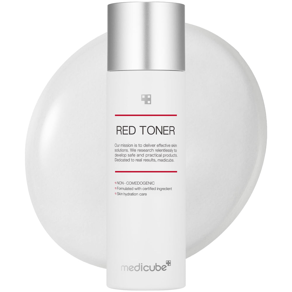Medicube Red 2.0, botella frontal, sensación suave para piel propensa a acné