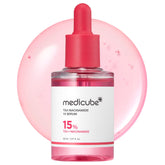 Medicube TXA+Niacinamida 15% Suero Iluminador en frasco; mejora tono desigual y luminosidad.