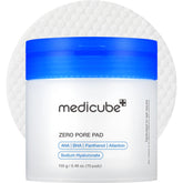 medicube Zero Pore Pad 2.0 embossed side closeup demonstrates exfoliation and pore refinement.