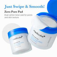 medicube Zero Pore Pad 2.0 pore-care detail emphasizes texture and pore refinement.
