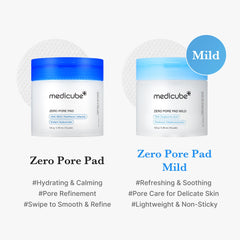 Medicube Zero Pore Pad Mild 2.0 bottle closeup highlights lavender calm scent.