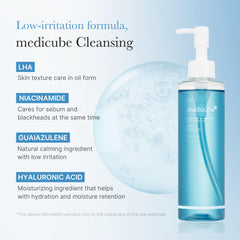 Medicube Zero Pore: textura aceite que se convierte en leche al emulsificar, sensación fresca.