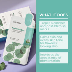 Mediheal Madecassoside Essential Mask close-up texture and centella ingredients