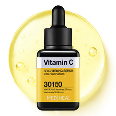 Mediheal sérum de vitamina C botella con brillo para piel radiante