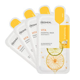 Mediheal Vita Essential mascarilla facial difunde luz para piel más luminosa.