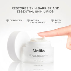 Medik8 Advanced Night Ceramide packaging box shown to emphasize premium, science-driven skincare.