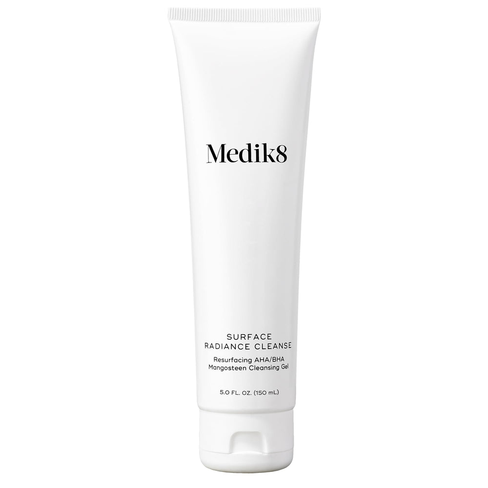 Medik8 Surface Radiance Cleanse bottle front for daily exfoliating cleanse.