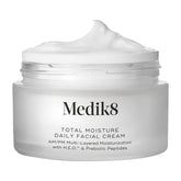 Medik8 Total Moisture bottle with pump delivers lasting hydration.