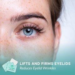 MEDIVIZ Eyelid Cleanser Wipes in use on the eyelid during application