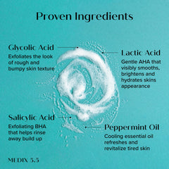 Medix 5.5 Peppermint Eucalyptus scent image evokes refreshing shower experience.