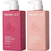 Medix 5.5 Retinol body lotion bottle delivering rich hydration for smoother skin