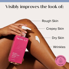 Medix 5.5 Retinol Lotion pump offers easy, targeted application.