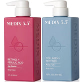 Medix 5.5 Retinol Cream bottle showing firming and smoother skin potential.