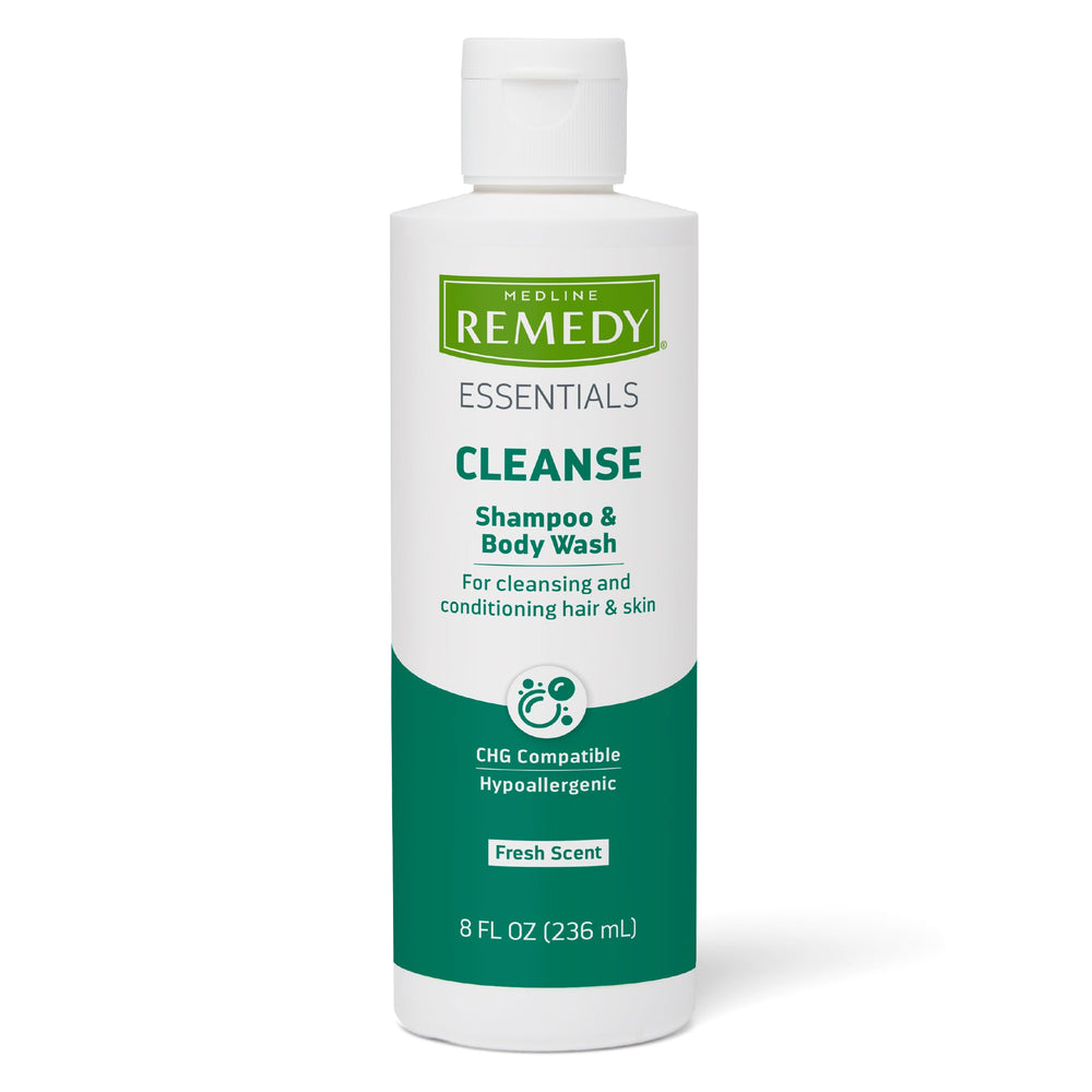 Medline Remedy Essentials: gel champú para cuerpo completo, limpieza suave en piel y cabello.