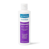 Medline Remedy Essentials Unscented Moisturizing Lotion bottle highlighting quick absorption for dry skin