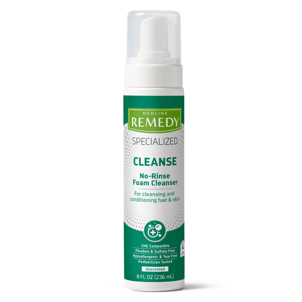 Medline Remedy frasco espuma sin enjuague para limpieza rápida y conveniente