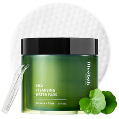Meebak Cica Cleansing Water Pads packaging for convenient on-the-go cleansing.