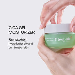 Meebak Cica Gel: efecto refrescante para piel cansada.