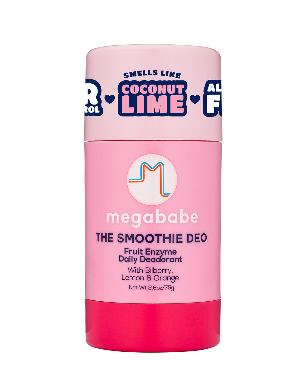 Desodorante diario Megababe Smoothie en envase compacto para uso diario.