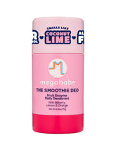 Desodorante diario Megababe Smoothie en envase compacto para uso diario.