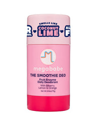 Desodorante diario Megababe Smoothie en envase compacto para uso diario.