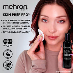 Aplicación en mano de Skin Prep Pro para control del brillo