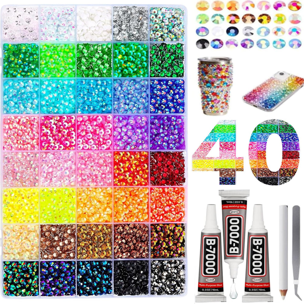 MeiAid multicolor rhinestones 3mm flatback for precise, eye-catching craft accents.