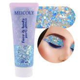 MEICOLY Brillo Camaleón para la cara con cambio de color y brillo intenso.