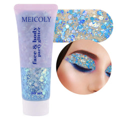 MEICOLY Brillo Camaleón para la cara con cambio de color y brillo intenso.