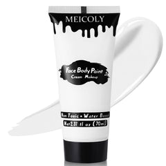 Meicoly crema blanca: pintura facial y corporal de 70 g para cubrir con facilidad.