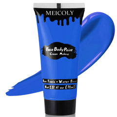 Pintura facial royal blue de MEICOLY, tubo de 70 g para cobertura facial duradera.