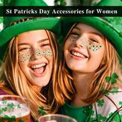 MEICOLY St Patrick's Day shamrock and horseshoe tattoo for party vibes.