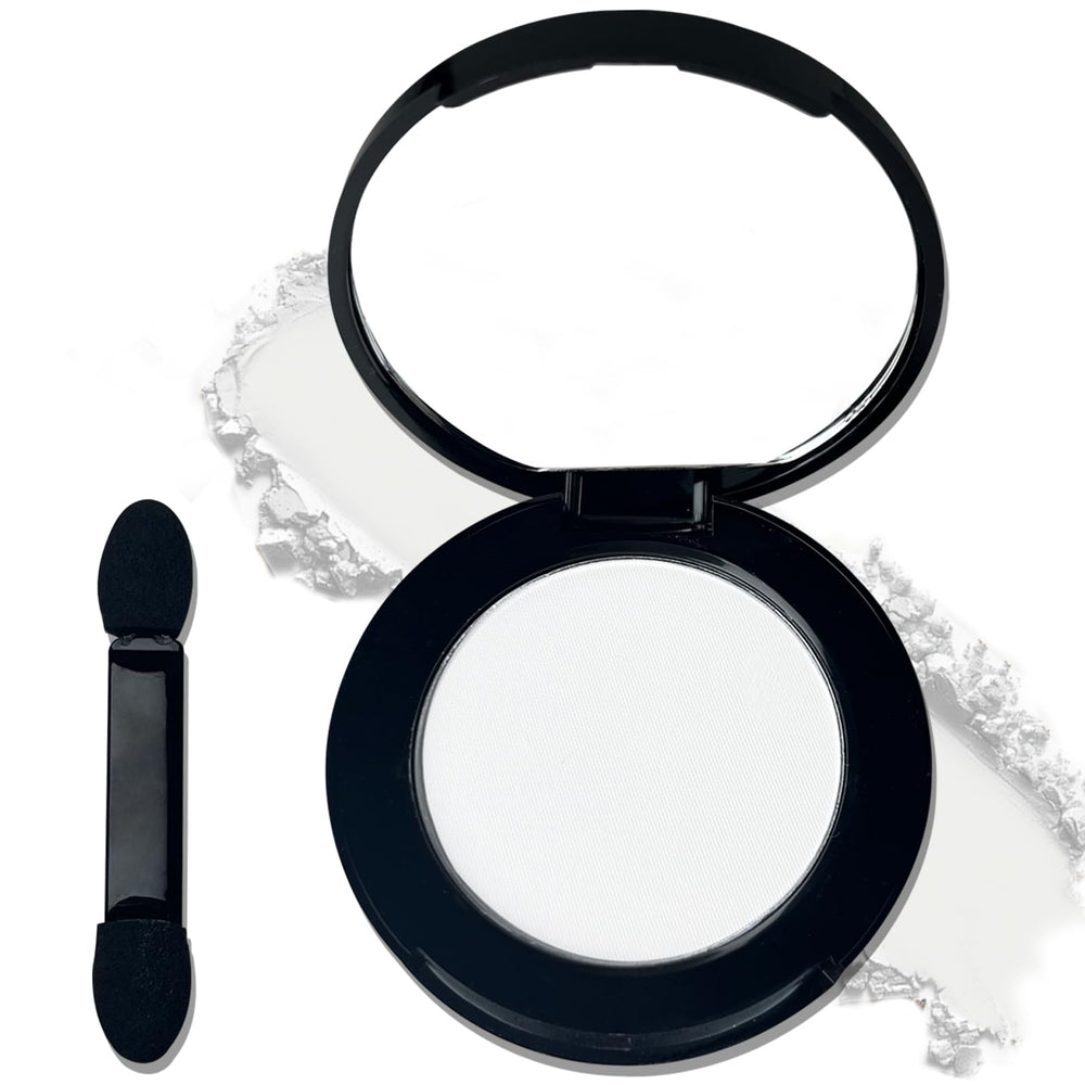 MEICOLY white matte eyeshadow with mirror for quick, precise on-the-go color