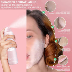 Meilury Glow Reveal Face Spray delivers a refreshing mist for smoother hair removal.