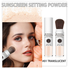 Meilury mineral powder for face and scalp delivers a lightweight matte finish
