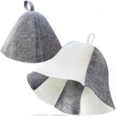 MEIYOUJU AM sombrero sauna lana pulida para confort y protección durante sesiones.