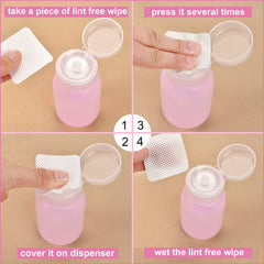 MEKK translucent pink acetone bottle lets you monitor remaining volume at a glance.
