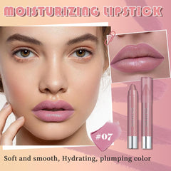Labios en tono nude con efecto natural y cómodo.