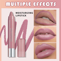 Labios en tono rosado, look fresco y versátil.