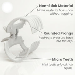MELLO Original hair clip close-up teeth with inward curve for comfort