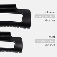 MELLO squishy claw clip close-up shows comfortable, pinch-free wear.